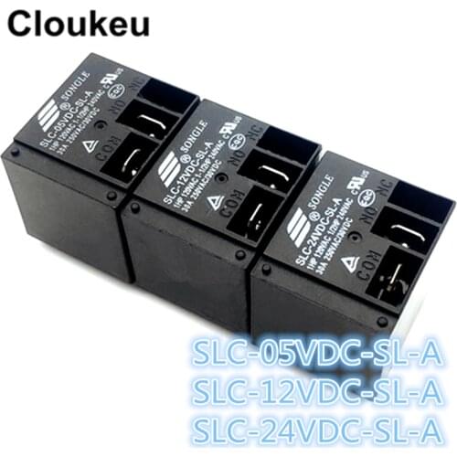 2Pcs Relay DIP4 SLC- 05VDC 12VDC 24VDC -SL-A 5V 12V 24V T91 30A