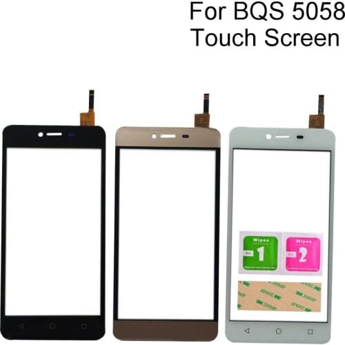 Mobile Touch Screen For BQ 5058 BQS 5058 Touch Screen Digitizer Sensor Glass Lens Panel 3M Glue Tools