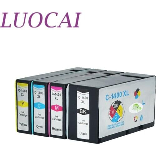 4pcs LuoCai Compatible ink cartridges For Canon PGI1400 MAXIFY MB2340 MB2040 MB2140 MB2740 printers PGI 1400 PGI-1400 XL PGI1400