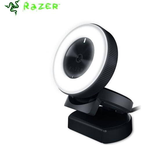 Razer Kiyo 1080P Desktop Streaming Camera Webcam with Multi-step Ring Light Lamp for Tik Tok Live Streaming Black