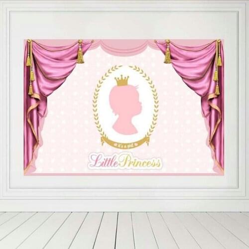 Birthday Party Baby Wash Shower Girl Red Curtain background Vinyl cloth High quality Computer print party backdrops