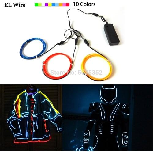 High Quality EL Wire Led Dance Party Decor Car Light EL Wire Rope Tube Flexible LED Strip For Garden Payday Party Decorative