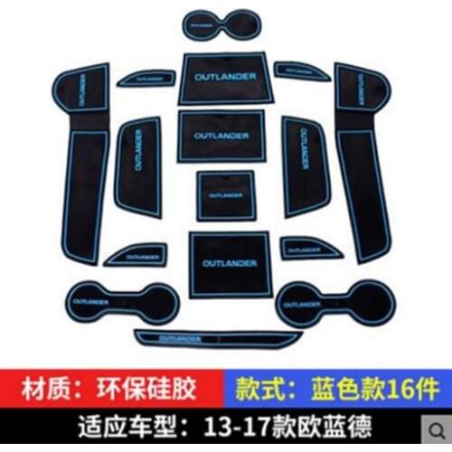 High quality Silica gel Gate slot pad,Teacup pad,Non-slip pad For 2013 2014 2015 2016 2017 Mitsubishi Outlander Car styling