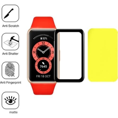 2Pcs Screen Protector For -Huawei band 6 Film Strap Huawei Smart Watch Full Soft Protective Glass Huawei Glory Bracelet