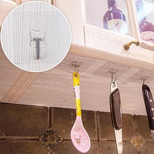 2Pcs Strong Transparent Suction Cup Sucker Wall Hooks Hanger For Kitchen Bathroom Heavy Hooks Hanger