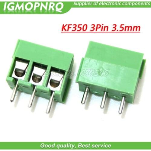 20PCS KF350-3P 3.5mm KF350 3 Pin Green Connect PCB Terminal Screw Terminal Connector Splice connector GMOPNRQ