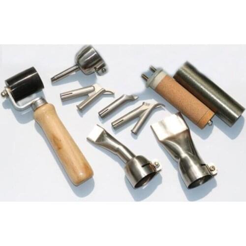 9 Pcs/set Universal Welding Nozzle Silicone Pressure Roller Ceramic Heat Element Mica Tube For 1600W Plastic heat gun