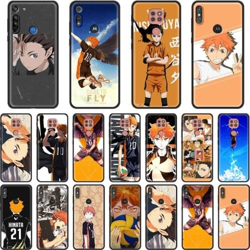 Phone Case for Moto G8 G9 Play E7 Plus Power Lite One Fusion E6s Edge G Stylus Soft Shell Cover Coque Anime Haikyuu