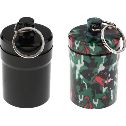 Aluminum Watertight Life Capsule Seal Bottle Holder Case Camping Essentials Container Outdoor Survive Dry Box