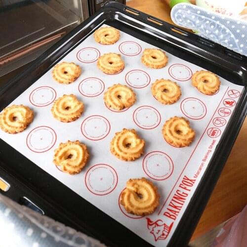 For Macaroon Pastry Cookie White Bake Liner Pad Multi Purpose Kitchen Supplies Non-Stick Rolling Dough Mat Food Grade Silicone