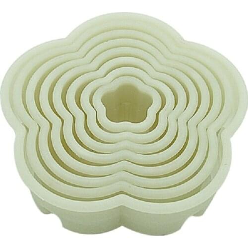 2sets/lot)Free Shipping 8pcs Flower Shape Nylon Cookie Cutters set with Plain Edge