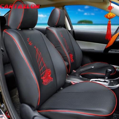 CARTAILOR Car Seats for Lexus ct200h Seat Cover Accessories Set Black PVC Leather Car Seat Covers for Lexus Car Seat Protection