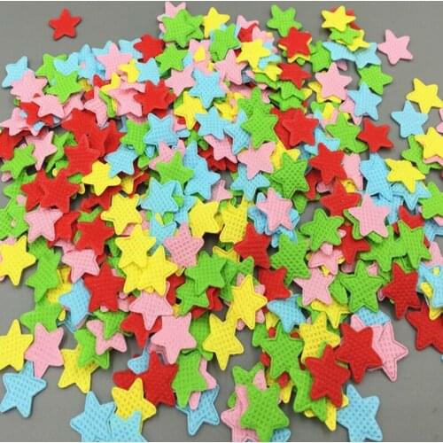 DIY 1000pcs Felt Mixed Colors Appliques Craft Cardmaking decoration star shape Crafts 16mm