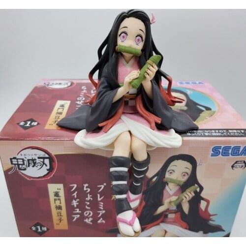 Bandai Anime Demon Slayer 1/8 Action Figures Kamado Nezuko Seated Version PVC Model Toy Collection Ornaments