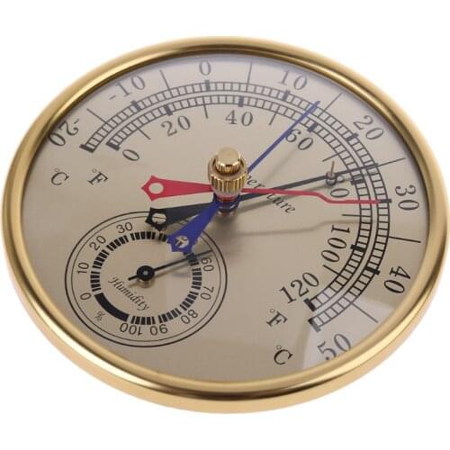 No Battery 5" Min Max Thermometer Hygrometer Wall Mount Wall Hang Analog Indoor Outdoor Anti Rain Temperature Humidity Meter