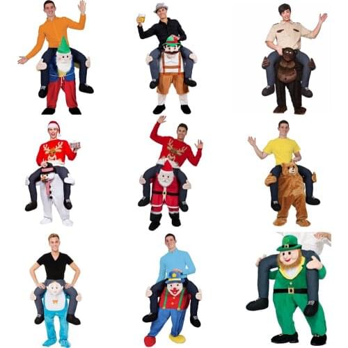 Halloween Bear Orangutan Pig Stuffed Carry Back Ride On Mascot Fancy Dress Up Party Costume Adult Outfit For Carry Pants HSJ88