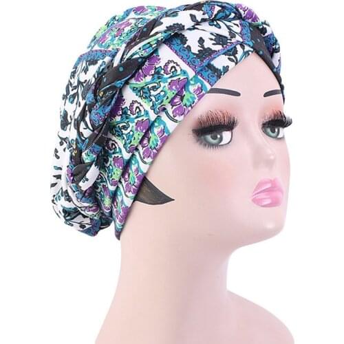 Women Muslim Hijab Caps Bohemia Cotton Bead Lady Turban Bonnet Inner Hijabs Headband Cover-up Underscarf Headdress 2021 New