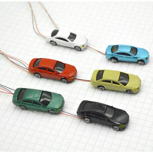 Model LED 12V light car toys 1:150 scale miniature for diorama tiny architecture buildings making layout kits