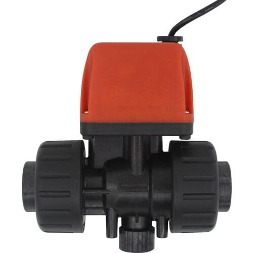 DC6V DC12V DC24V ceramic core 2 way electric ball valve Two-wire mode plastic motorized ball valve DN15 DN20 DN25