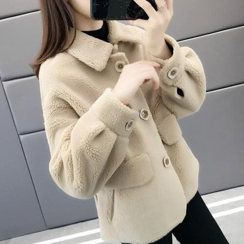 KMETRAM Faux Fur Coat Autumn Winter Jacket Women Clothes 2020 Lamb Fur Coat Female Korean Short Jackets Parka Manteau Femme MY