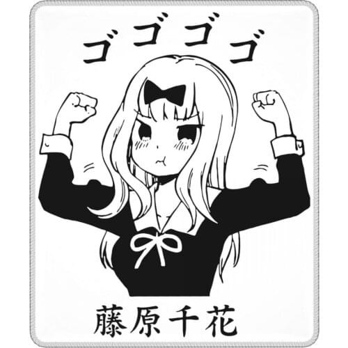 Anime Kaguya-sama Love Is War Fujiwara Chika Kawaii Mouse Pad Antislip Desk Mat Pads Rubber PC Table Decoration Cover