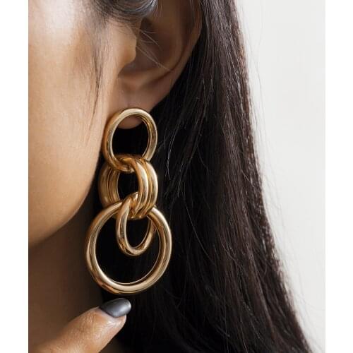 Statement Earrings Large Geometric Earrings For Women Hanging Dangle Earrings Drop Earrings 2021 Modern Female Fashion Jewelry