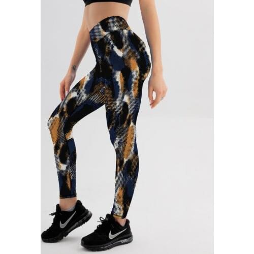 New Colorful Print Pants Women Black Leggings For Fitness High Waist Pants Women Hip Push UP Tights Women Gym Clothing