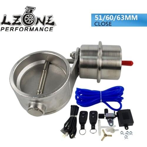 LZONE - NEW vacuum Activated Exhaust Cutout 2'' 51MM or 2.4" 60mm or 2.5" 63mm Close Style with Wireless Remote Controller Set