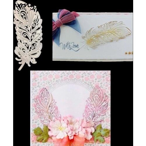 Feather Metal Die Cutting Dies 2021 DIY Die Cutter For Scrapbooking & Stamping Greeting Card Making Crafts Embossing Stencil