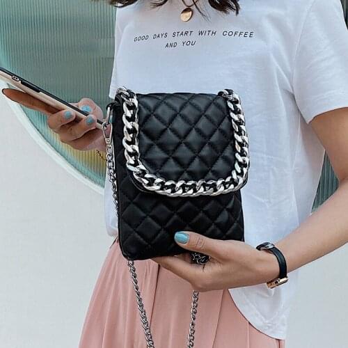 Mini Leather Contrast Color Crossbody Bags For Women 2020 Small Chain Simple Shoulder Bag Ladies Purses and Handbags Cross Body