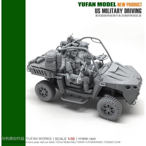 YUFAN Model Original 1/35 American Terrain Vehicles Group Display and Premium YFWW35-1820 KNL Hobby