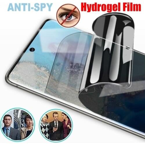 Privacy Hydrogel Film Soft Phone Case for IPhone 11 12 Pro Max XS XR X 8 7 6 6S Plus Mini SE 2020 Anti-Peeping Full Front Cover