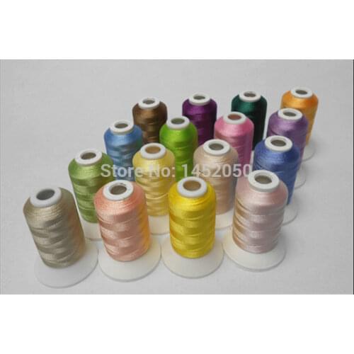Computer Machine Embroidery Thread Filament Polyester 500m*16 Spring Series Colors,120d/2 Mini Spool,Vivid Colors High Strength