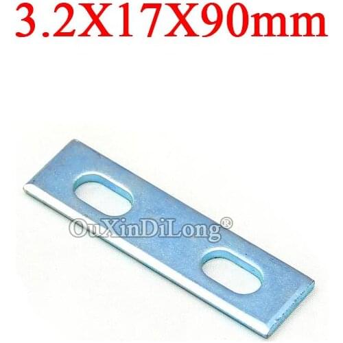 Brand New 50PCS 3.2mm Thicknen Flat Straight Furniture Corner Braces Board Frame Shelf Support Brackets Reinforced Connectors
