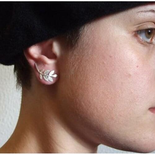 New Arrival Fashion Woman Punk Rock Vintage Leaves Stud Earrings Wedding Jewelry Gifts Earrings Jewelry Accessories