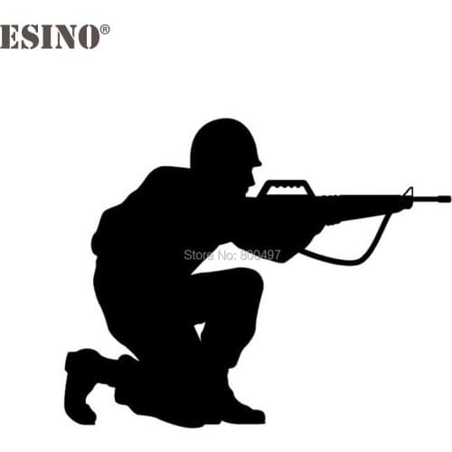 New Funny M-16 Gun Lover Reflective Creative Auto Decal Cartoon Car Sticker Car Bumper Body Decal Creative Pattern Vinyl