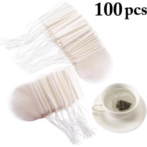 Multisize 100Pcs/set Disposable Tea Bags Bag Infuser With String Heal Seal Sachet Filter Paper Empty Tea Bags For Herb Loose Tea