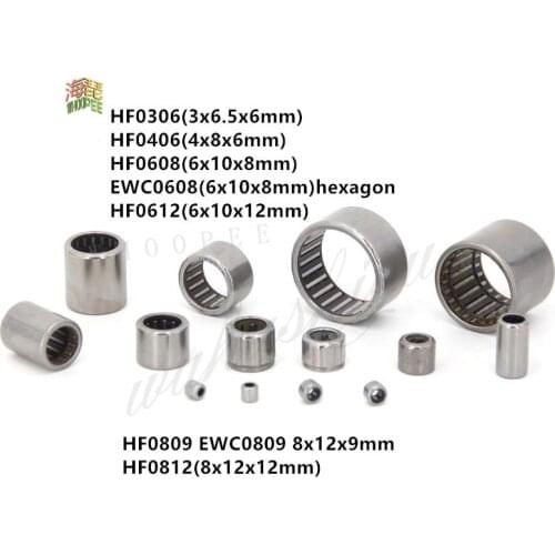 2Pcs or 10Pcs HF0306 HF0406 HF0608 HF0612 EWC0608 One way needle roller bearing 3*6.5*6mm 4*8*6mm 6*10*8mm 6*10*12mm