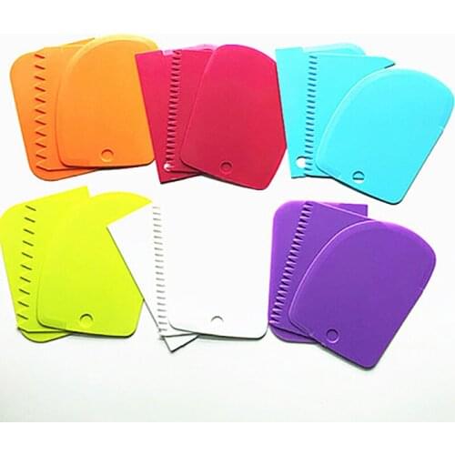 3Pcs Plastic Dough Knife Icing Fondant Scraper Cake Baking Pastry Cutter Bread Slicer Jagged Edge Spatulas Cutter Kitchen Tools