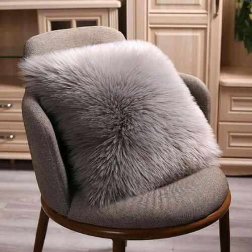 Plush Pillowcase Wool Pillow Core Nordic Sofa Pillow Custom Double-sided Plush Bedding Cushion
