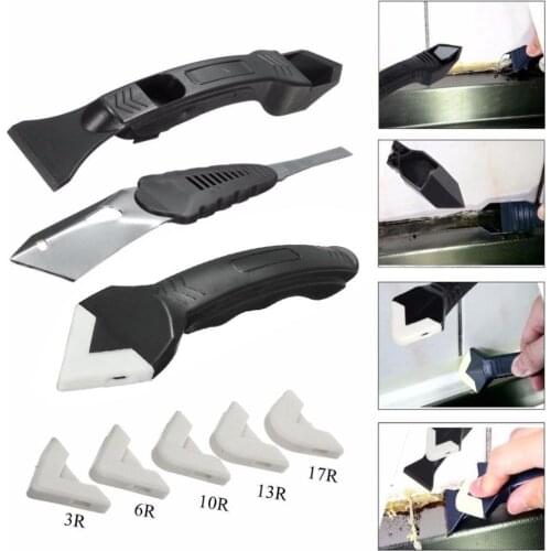 Useful 3 in 1 Multifunctional Silicone Remover Angle Scraper Sealant Smooth Scraper Grout Kit Tools Corner Scraper Glue Shovel