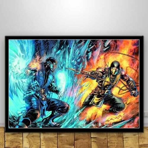 Mortal Kombat Figure Canvas Art Print Painting Poster Wall Pictures For Living Room Home Decoration Decor No Frame