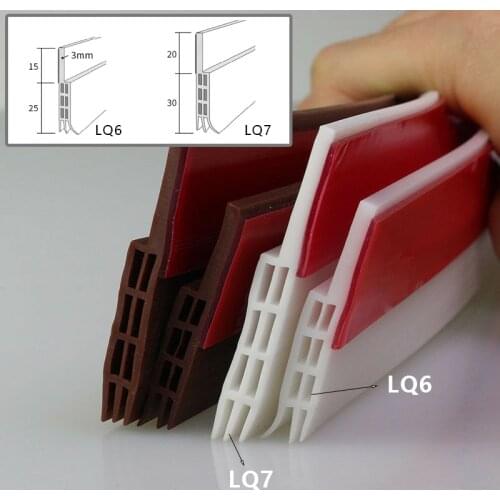 Silicone Bottom Door Window Tape Seal Strip Door Window Draught Dustproof Weatherstrip Energy Saving Wind Blocker For Home