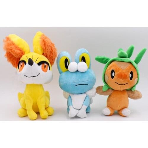 Cute 17-24cm plush new Chespin Fennekin Froakie soft cute good quality Soothing doll birthday christmas Halloween gift for kid