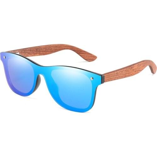 Veshion Retro Polarized Bamboo Wooden Legs Square Sunglasses Men and Women Outdoor Sunglasses UV Protection Summer Beach