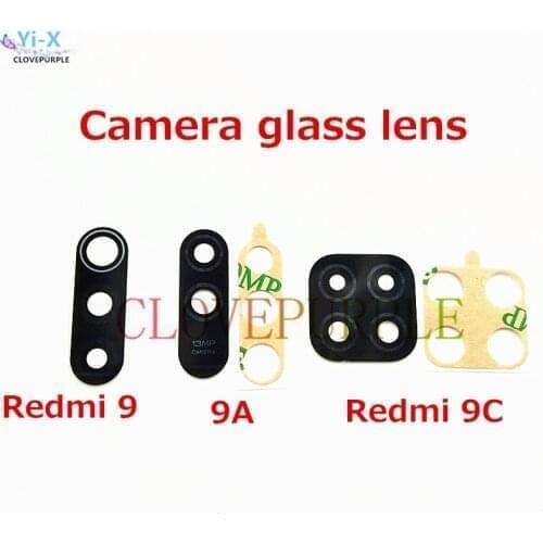 10pcs/Lot Back Camera Glass Lens with Sticker for Xiaomi Redmi 9 9A 9c Replacement Parts