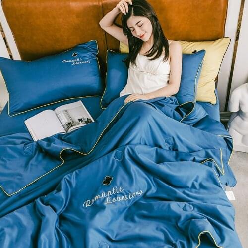 TONGDI Cool Soft Throw Striped Down Cotton Quilt Rachel Blanket Luxury For Cooling Summer Couch Cover Bed Machine Wash Bedspread