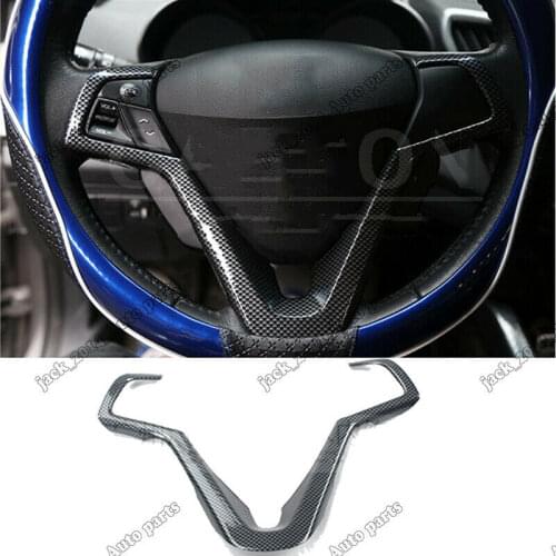 ABS Carbon Fiber Interior Steering wheel cover trim For Hyundai Veloster 2012 2013 2014 2015 2016 2017