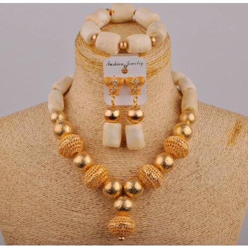 White Coral Jewelry Set Original Coral Beads Jewelry Set African Nigerian Necklace Set of Jewelry Wedding Necklace