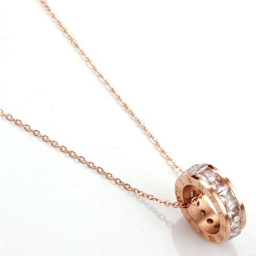 Rose Gold Necklace Women Stainless Steel Jewelry Woman Accessories Choker Chain Necklace Fashion Jewelry For Women